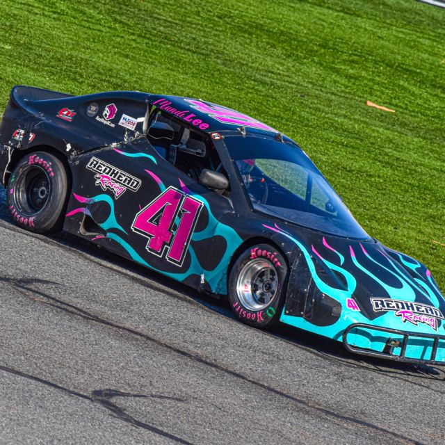 Mandi Lee qualifying her Bandolero in the Outlaws Division at Charlotte Motor Speedway during the 2024 Cook Out Summer Shootout.