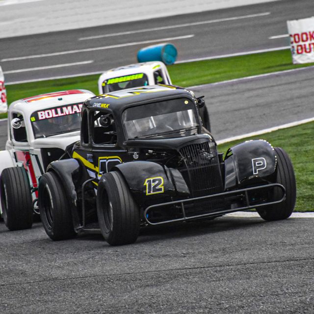 Daniel Wilk (12), leads Jake Bollman and Jensen Jorgensen in the Round 9 UNC Charlotte Pro Division feature.